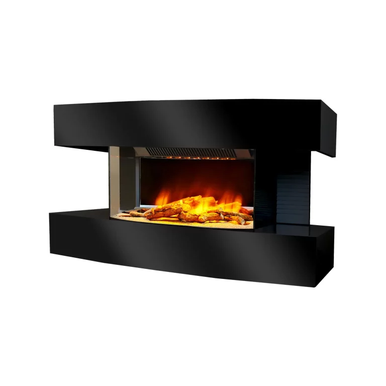 Lounge medium electric floor-standing fireplace