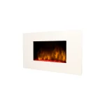 cheminee electrique murale white loft rouge orange