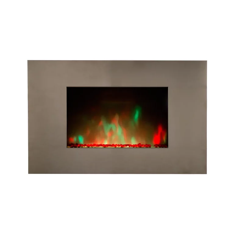 Pure Inox wall-mounted electric fireplace