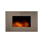 Electric fireplace Pure Inox orange red